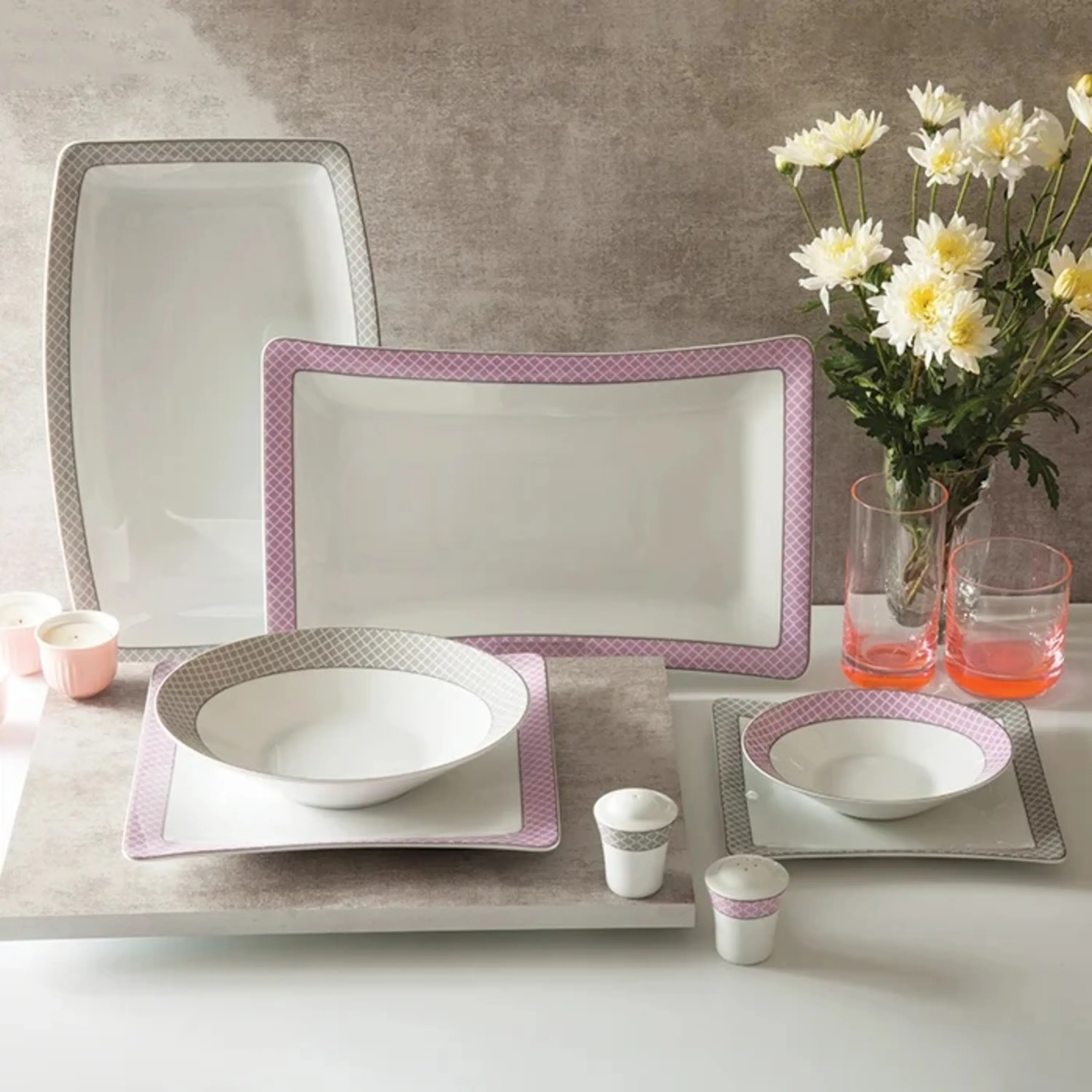 سرویس چینی زرین 6 نفره  30 پارچه غذاخوری ساتین